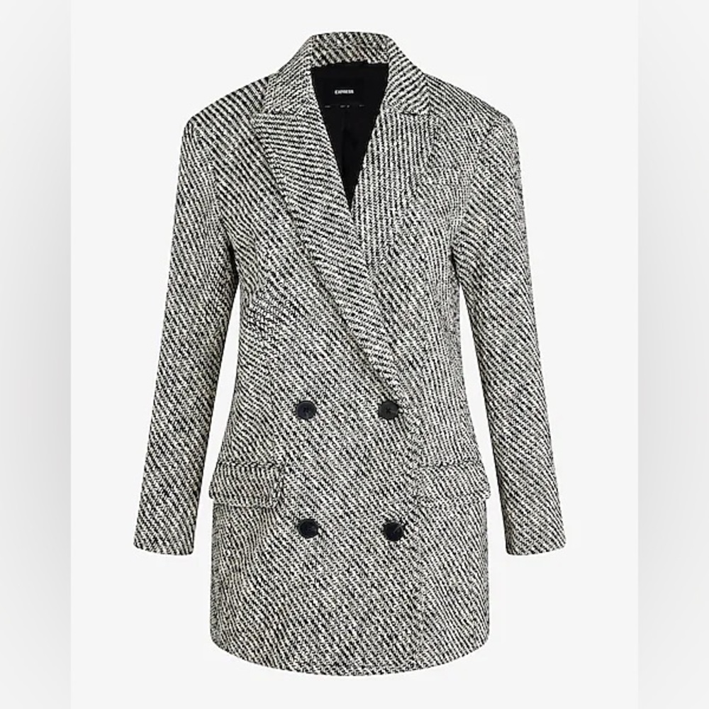 NWT Express tweed double-breasted jacke